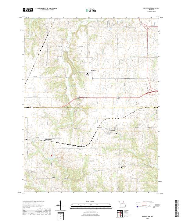 Rensselaer, MO — USGS 7.5-minute topo (2021)