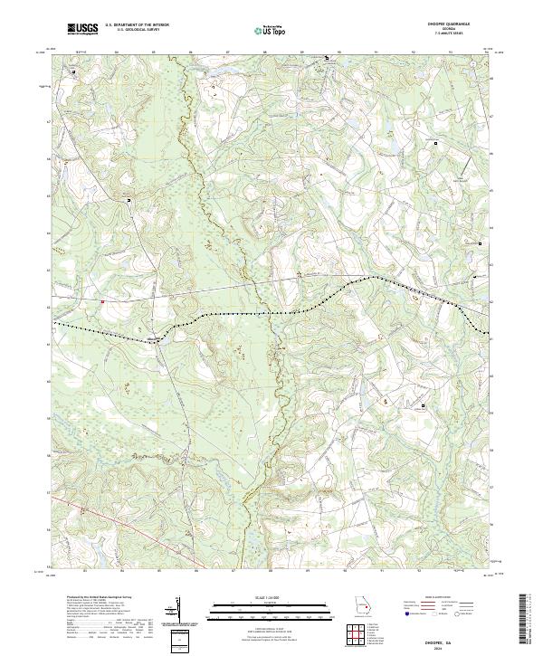 Ohoopee, GA — USGS 7.5-minute topo (2024)