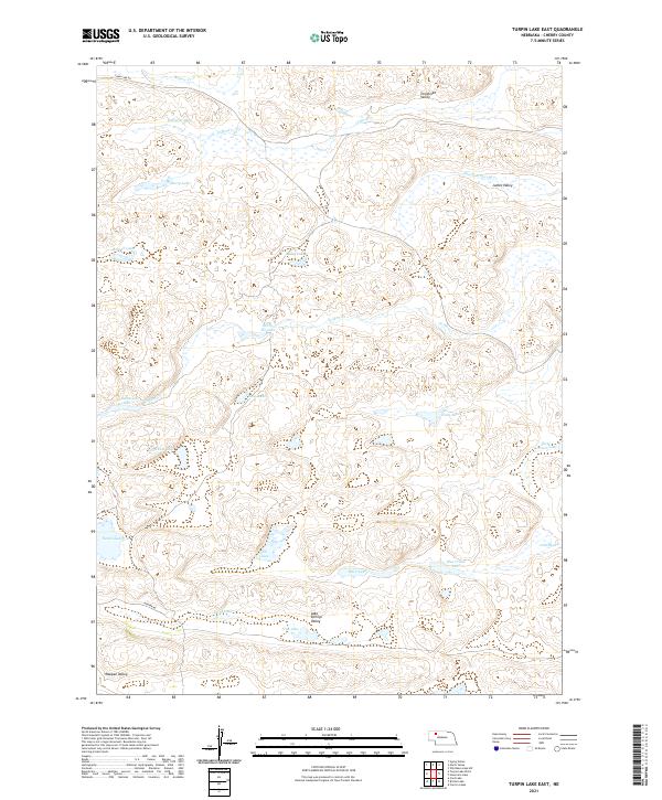 Turpin Lake East, NE — USGS 7.5-minute topo (2021)