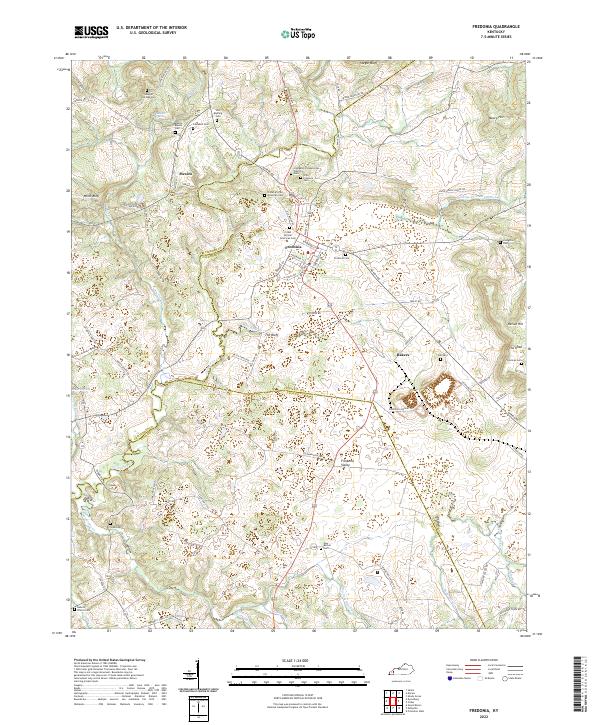 Fredonia, KY — USGS 7.5-minute topo (2022)
