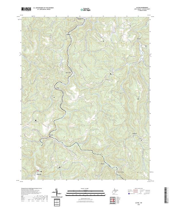 Alton, WV — USGS 7.5-minute topo (2023)
