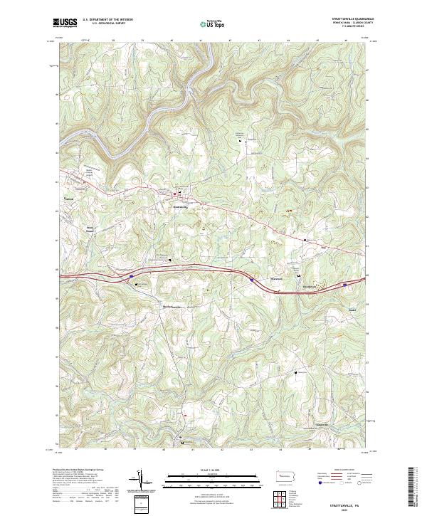 Strattanville, PA — USGS 7.5-minute topo (2023)