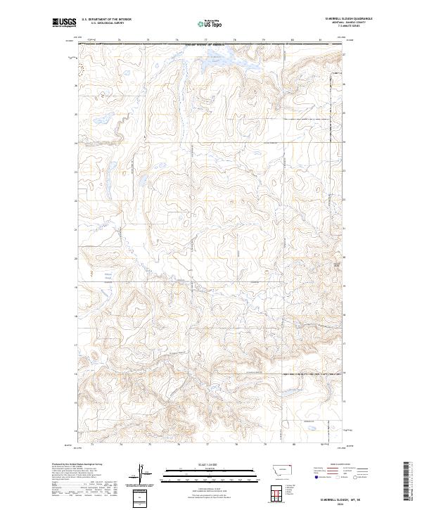 Si Merrell Slough, MT-SK — USGS 7.5-minute topo (2024)