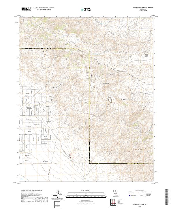 McKittrick Summit, CA — USGS 7.5-minute topo (2021)
