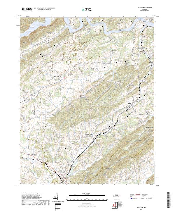 Bulls Gap, TN — USGS 7.5-minute topo (2022)