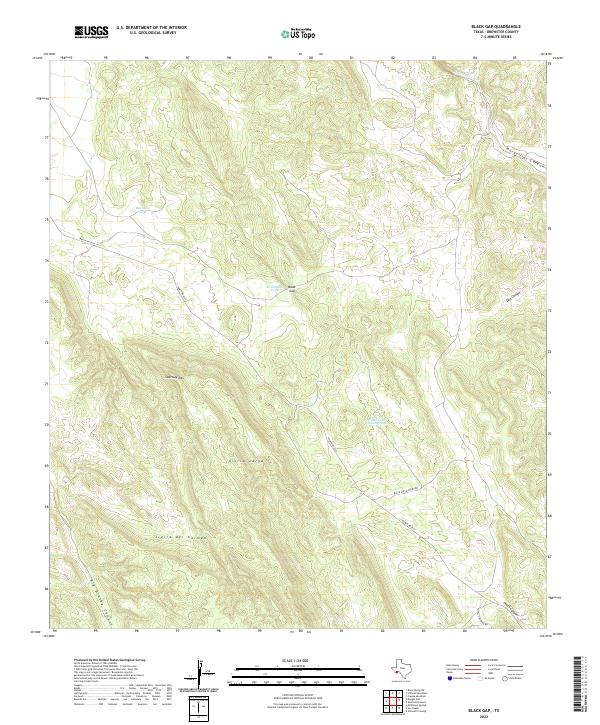 Black Gap, TX — USGS 7.5-minute topo (2022)