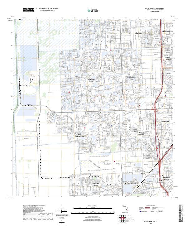 South Miami NW, FL — USGS 7.5-minute topo (2024)