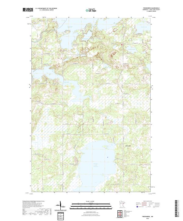 Fredenberg, MN — USGS 7.5-minute topo (2022)