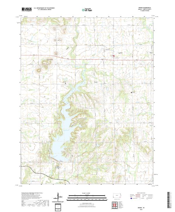 Dennis, KS — USGS 7.5-minute topo (2022)