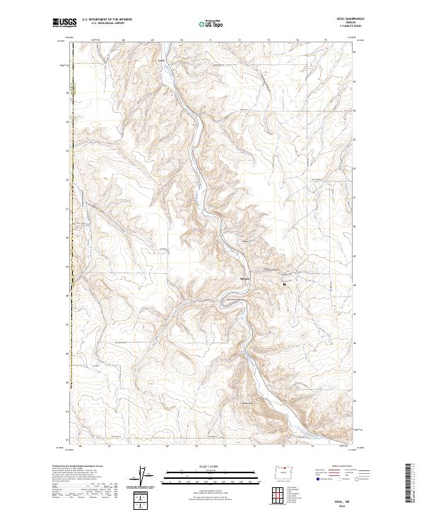 Cecil, OR — USGS 7.5-minute topo (2024)