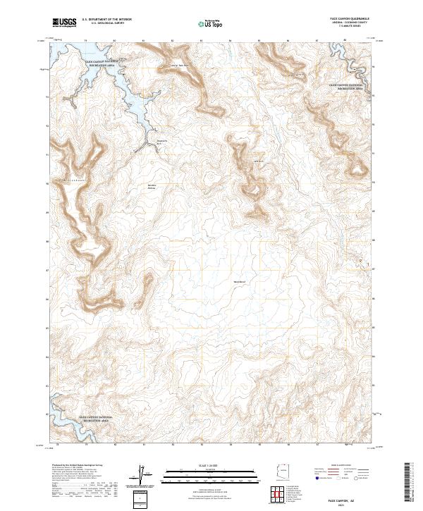 Face Canyon, AZ — USGS 7.5-minute topo (2021)