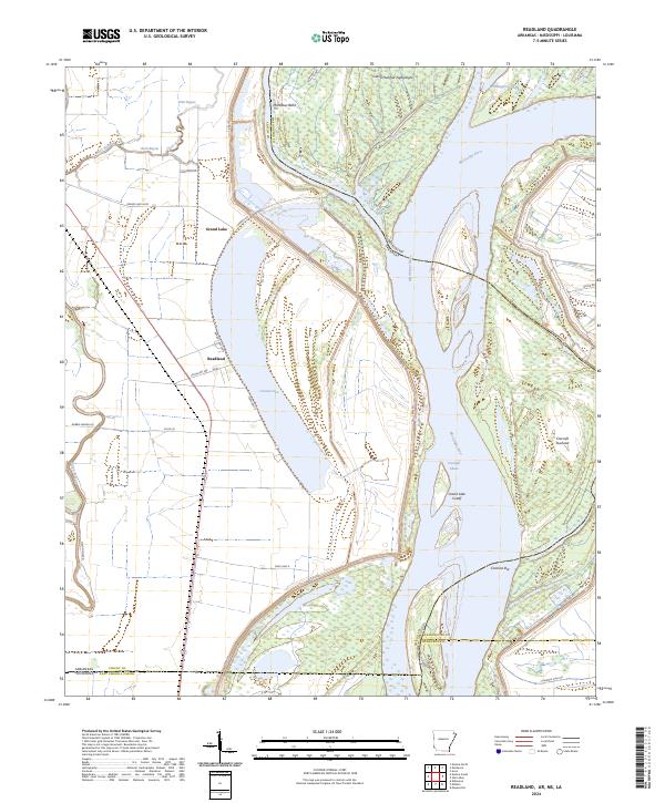 Readland, AR-MS-LA — USGS 7.5-minute topo (2024)