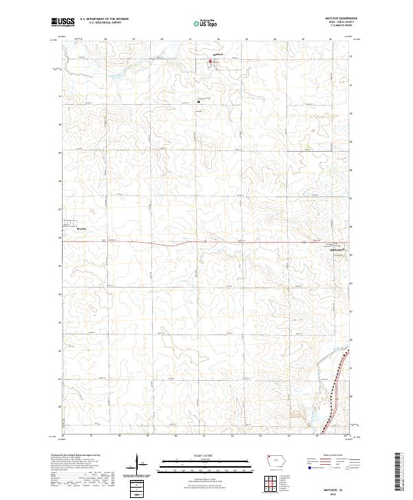 Matlock, IA — USGS 7.5-minute topo (2022)
