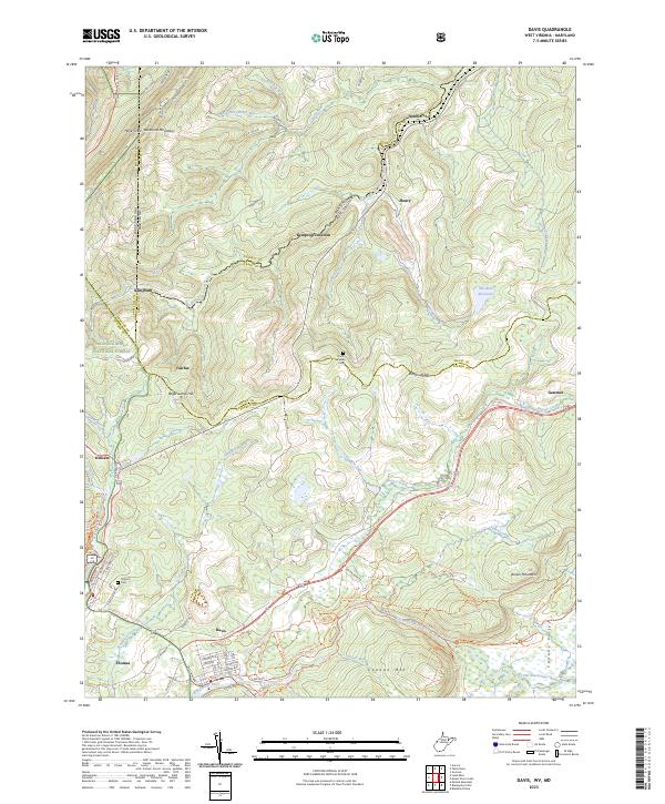 Davis, WV-MD — USGS 7.5-minute topo (2023)