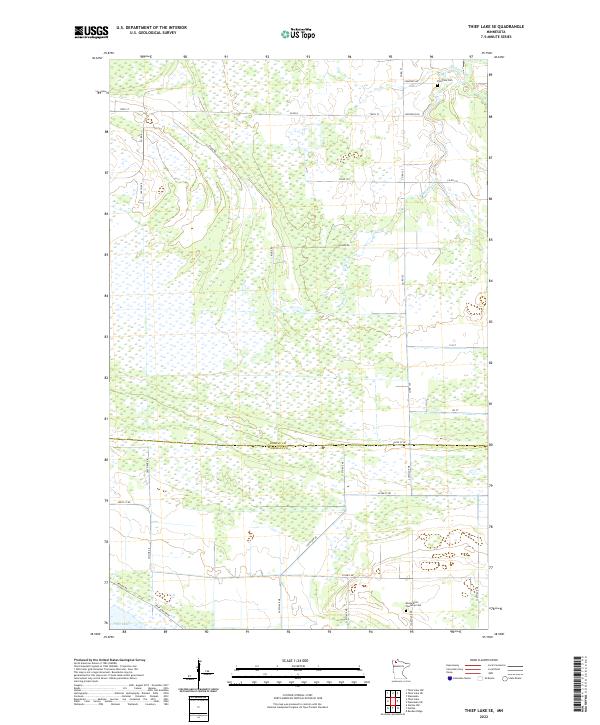 Thief Lake SE, MN — USGS 7.5-minute topo (2022)