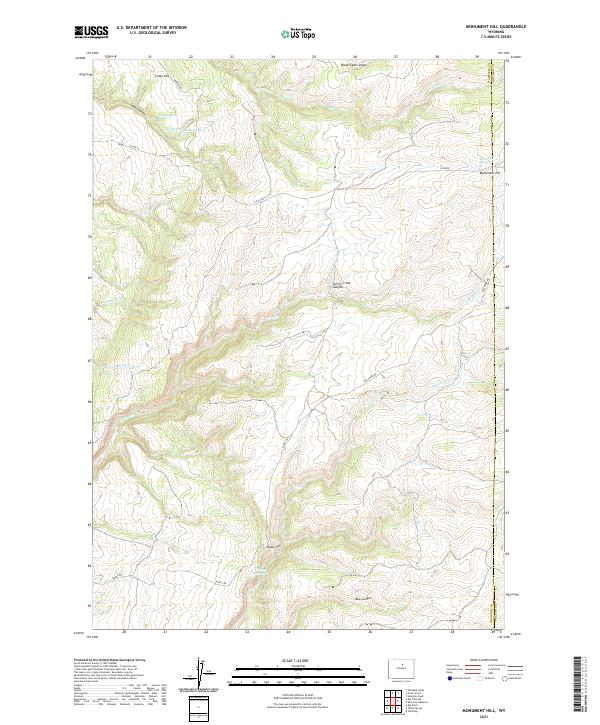 Monument Hill, WY — USGS 7.5-minute topo (2021)