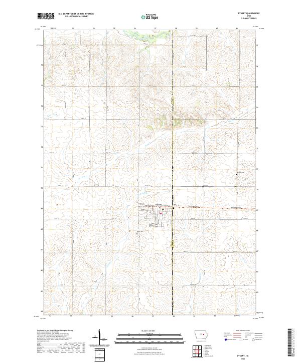 Dysart, IA — USGS 7.5-minute topo (2022)