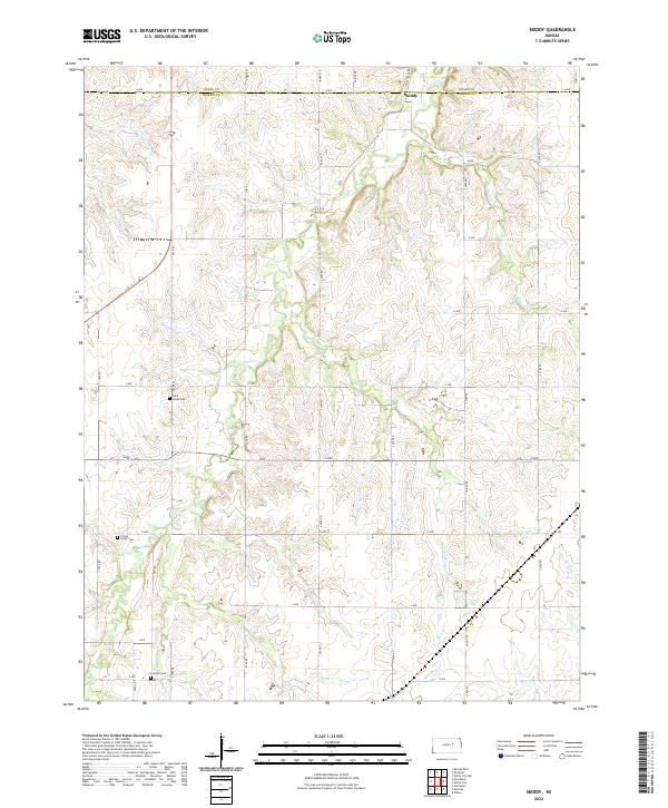 Skiddy, KS — USGS 7.5-minute topo (2022)