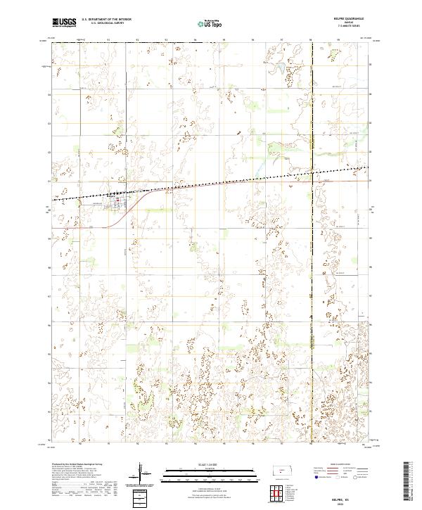 Belpre, KS — USGS 7.5-minute topo (2022)