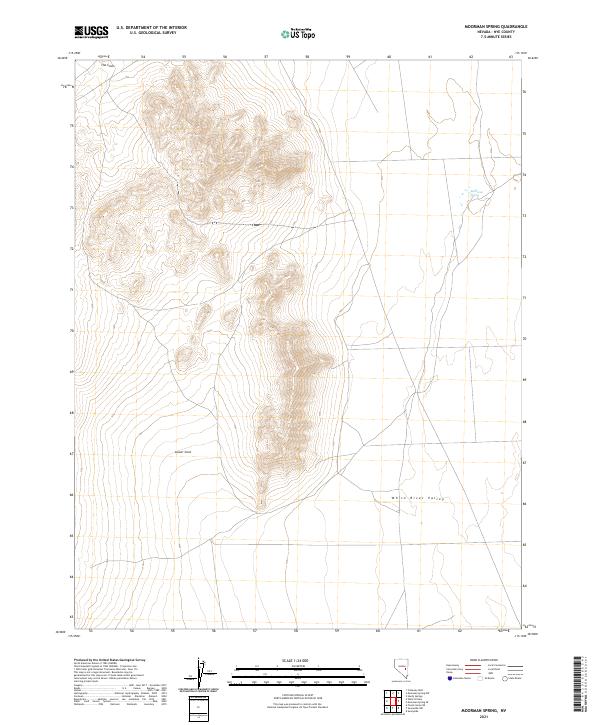 Moorman Spring, NV — USGS 7.5-minute topo (2021)
