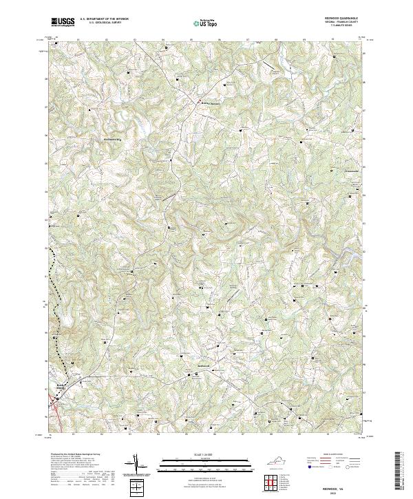 Redwood, VA — USGS 7.5-minute topo (2022)