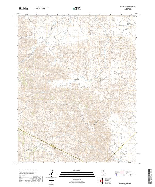 Ortigalita Peak, CA — USGS 7.5-minute topo (2021)