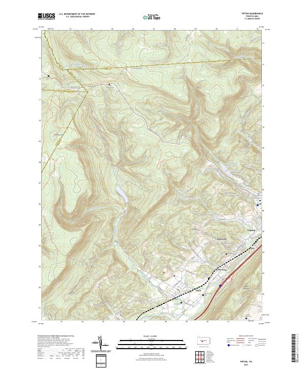 Tipton, PA — USGS 7.5-minute topo (2023)