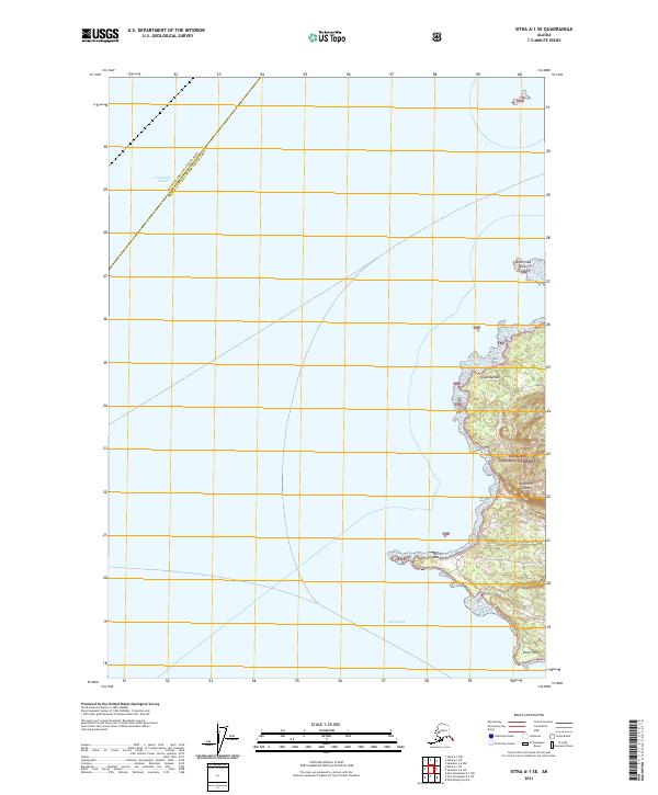 Sitka A-1 SE, AK — USGS 7.5-minute topo (2021)