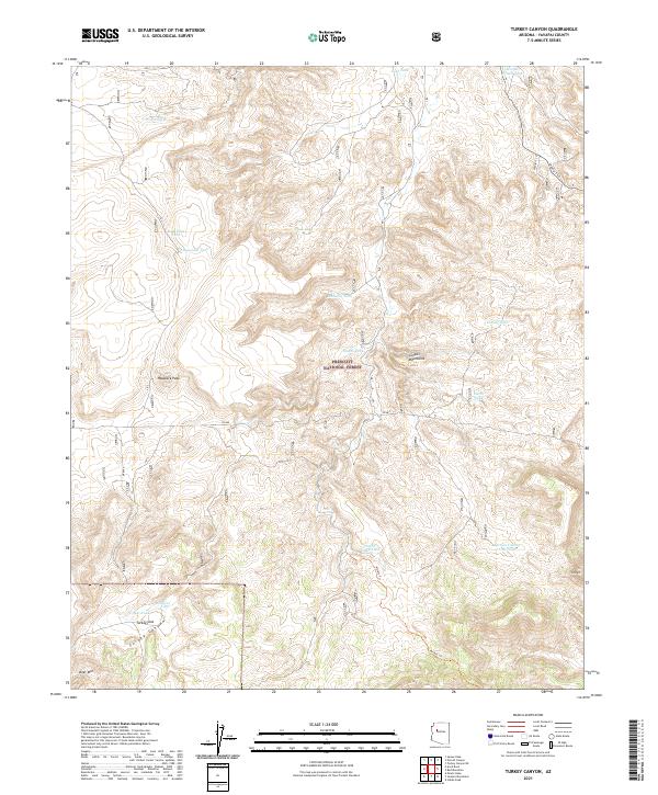 Turkey Canyon, AZ — USGS 7.5-minute topo (2021)