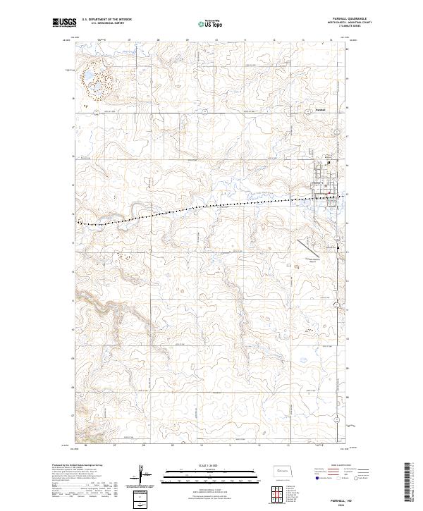 Parshall, ND — USGS 7.5-minute topo (2024)