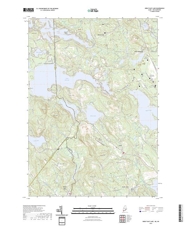 Great East Lake, ME-NH — USGS 7.5-minute topo (2024)