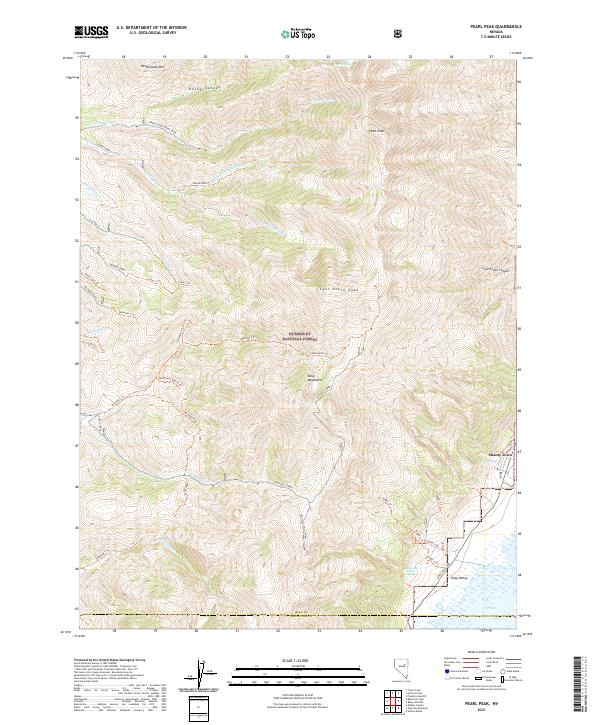 Pearl Peak, NV — USGS 7.5-minute topo (2021)