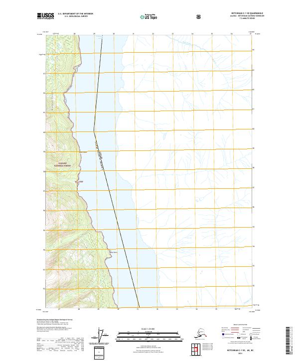 Ketchikan C-1 SE, AK-BC — USGS 7.5-minute topo (2021)