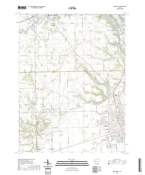 Piqua West, OH — USGS 7.5-minute topo (2023)