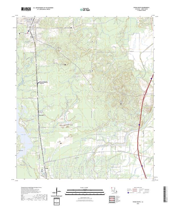 Vivian South, LA — USGS 7.5-minute topo (2024)