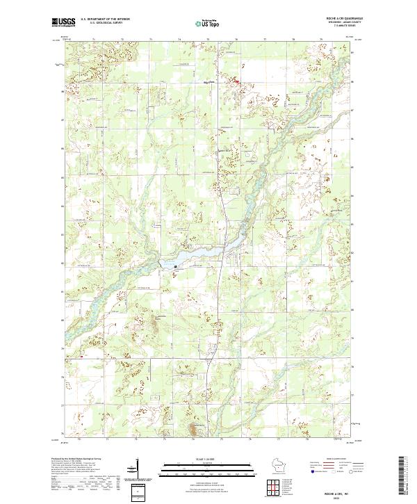 Roche A Cri, WI — USGS 7.5-minute topo (2022)