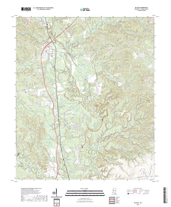 De Soto, MS — USGS 7.5-minute topo (2024)