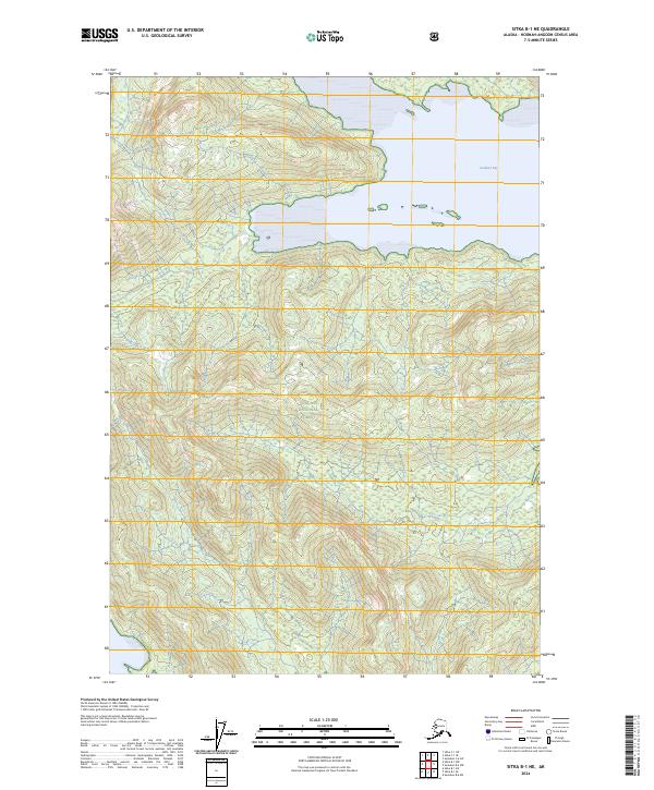 Sitka B-1 NE, AK — USGS 7.5-minute topo (2024)