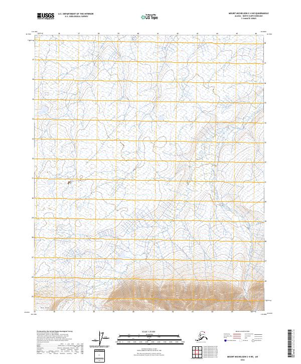 Mount Michelson C-4 NE, AK — USGS 7.5-minute topo (2024)