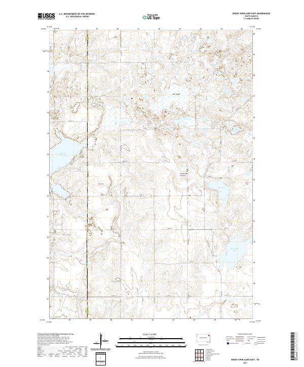 Enemy Swim Lake East, SD — USGS 7.5-minute topo (2021)