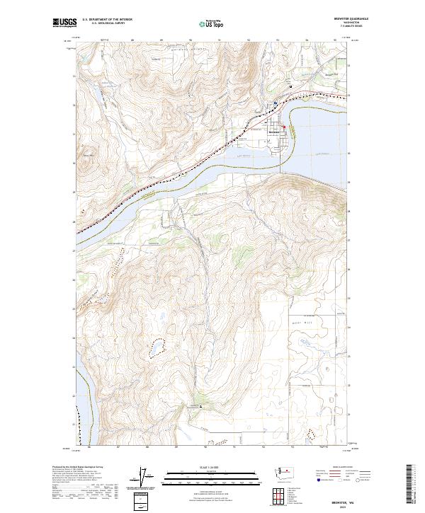 Brewster, WA — USGS 7.5-minute topo (2023)