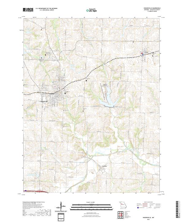Higginsville, MO — USGS 7.5-minute topo (2021)