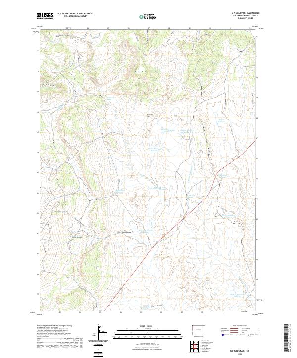 M F Mountain, CO — USGS 7.5-minute topo (2022)