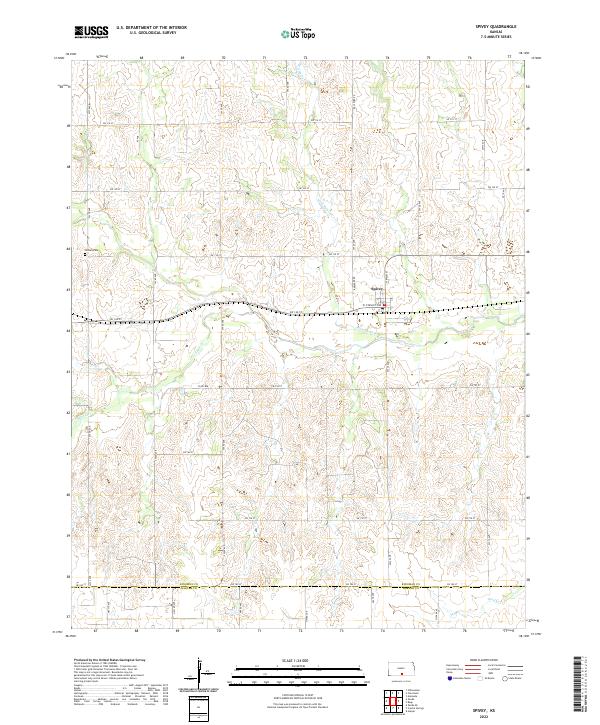 Spivey, KS — USGS 7.5-minute topo (2022)