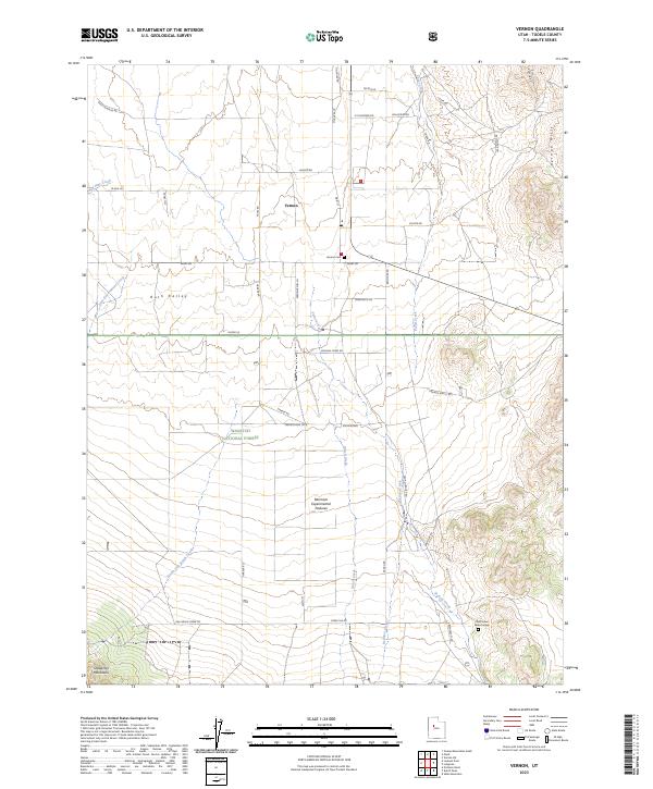 Vernon, UT — USGS 7.5-minute topo (2023)