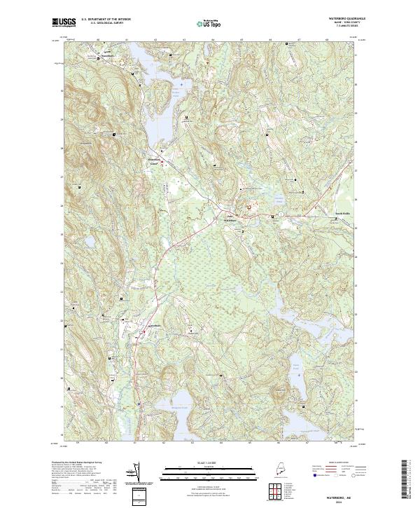 Waterboro, ME — USGS 7.5-minute topo (2024)