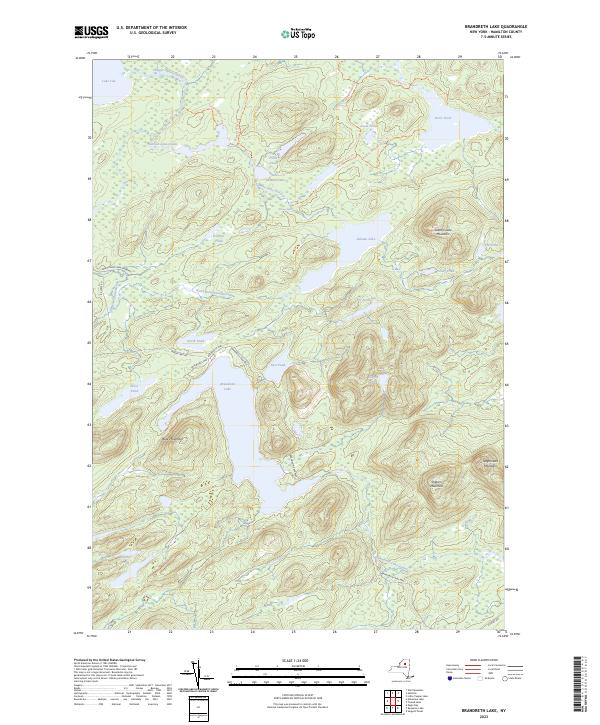 Brandreth Lake, NY — USGS 7.5-minute topo (2023)