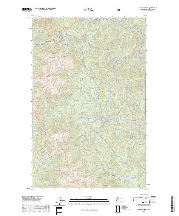 Sherman Peak, WA — USGS 7.5-minute topo (2023)