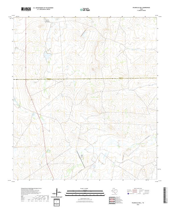 Piloncillo Hill, TX — USGS 7.5-minute topo (2022)
