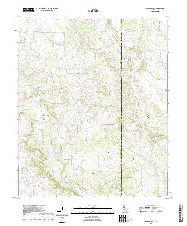 Twomile Creek, TX — USGS 7.5-minute topo (2022)